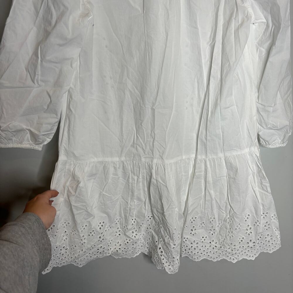 NWT Gap Cotton Eyelet Mini Dress White - Picture 10 of 12